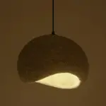 GLOBOSTAR® STONE 204-0124 Μοντέρνο Κρεμαστό Φωτιστικό Οροφής με Ντουί 1 x E27 AC 220-240V IP20 - Γκρι - Μ35 x Π31 x Υ26cm - Image 3