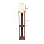 GLOBOSTAR® VENTORA 204-0125 Μοντέρνο Επιδαπέδιο Φωτιστικό με Ντουί 1 x E27 AC 220-240V IP20 - Καφέ & Μπεζ - Μ20 x Π20 x Υ142cm - Image 3