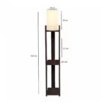 GLOBOSTAR® VENTORA 204-0126 Μοντέρνο Επιδαπέδιο Φωτιστικό με Ντουί 1 x E27 AC 220-240V IP20 - Καφέ & Μπεζ - Μ20 x Π20 x Υ142cm - Image 3