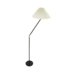 GLOBOSTAR® FLY 204-0127 Μοντέρνο Επιδαπέδιο Φωτιστικό με Ντουί 1 x E27 AC 220-240V IP20 - Μαύρο & Μπεζ - Μ72 x Π38 x Υ155cm - Image 6