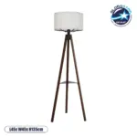 GLOBOSTAR® SHELF 204-0129 Μοντέρνο Επιδαπέδιο Φωτιστικό με Ντουί 1 x E27 AC 220-240V IP20 - Καφέ & Μπεζ - Μ45 x Π45 x Υ135cm