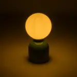 GLOBOSTAR® MAGIC 204-0130 Μοντέρνο Επιτραπέζιο Φωτιστικό Πορτατίφ με Ντουί 1 x E14 AC 220-240V IP20 - Πράσινο & Λευκό - Μ15 x Π15 x Υ28cm - Image 3
