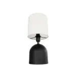 GLOBOSTAR® LOREN 204-0138 Μοντέρνο Επιτραπέζιο Φωτιστικό Πορτατίφ με Ντουί 1 x E14 AC 220-240V IP20 - Μαύρο & Εκρού - Μ15,5 x Π15,5 x Υ33cm - Image 5