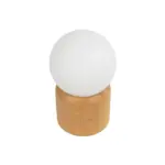 GLOBOSTAR® BOARD 204-0144 Μοντέρνο Επιτραπέζιο Φωτιστικό Πορτατίφ με Ντουί 1 x E14 AC 220-240V IP20 - Μπεζ & Λευκό - Μ15 x Π15 x Υ24cm - Image 6