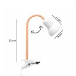 GLOBOSTAR® TAVOLO 204-0151 Παιδικό Επιτραπέζιο Φωτιστικό Πορτατίφ με Ντουί 1 x E14 AC 220-240V IP20 - Πορτοκαλί & Λευκό - Μ11 x Π9 x Υ35cm - Image 3