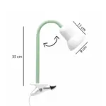 GLOBOSTAR® TAVOLO 204-0153 Παιδικό Επιτραπέζιο Φωτιστικό Πορτατίφ με Ντουί 1 x E14 AC 220-240V IP20 - Πράσινο & Λευκό - Μ11 x Π9 x Υ35cm - Image 3