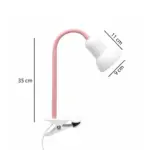 GLOBOSTAR® TAVOLO 204-0154 Παιδικό Επιτραπέζιο Φωτιστικό Πορτατίφ με Ντουί 1 x E14 AC 220-240V IP20 - Ροζ & Λευκό - Μ11 x Π9 x Υ35cm - Image 3