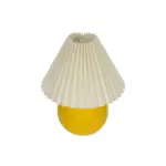 GLOBOSTAR® LISBON 204-0155 Μοντέρνο Επιτραπέζιο Φωτιστικό Πορτατίφ με Ντουί 1 x E27 AC 220-240V IP20 - Κίτρινο & Μπεζ - Μ24 x Π24 x Υ28cm - Image 6