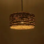GLOBOSTAR® POMEGRANDE 204-0161 Boho Κρεμαστό Φωτιστικό Οροφής με Ντουί 1 x E27 AC 220-240V IP20 - Μπεζ - Μ32 x Π32 x Υ19cm - Image 3