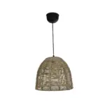 GLOBOSTAR® MEKA 204-0162 Boho Κρεμαστό Φωτιστικό Οροφής με Ντουί 1 x E27 AC 220-240V IP20 - Καφε - Μ30 x Π30 x Υ28cm - Image 4