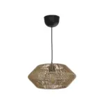 GLOBOSTAR® CASTRO 204-0164 Boho Κρεμαστό Φωτιστικό Οροφής με Ντουί 1 x E27 AC 220-240V IP20 - Μπεζ - Μ33 x Π33 x Υ17cm - Image 4
