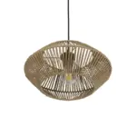 GLOBOSTAR® CASTRO 204-0164 Boho Κρεμαστό Φωτιστικό Οροφής με Ντουί 1 x E27 AC 220-240V IP20 - Μπεζ - Μ33 x Π33 x Υ17cm - Image 6