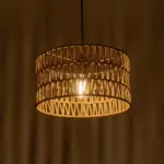GLOBOSTAR® DARIO 204-0166 Boho Κρεμαστό Φωτιστικό Οροφής με Ντουί 1 x E27 AC 220-240V IP20 - Μπεζ - Μ30 x Π30 x Υ18cm - Image 3