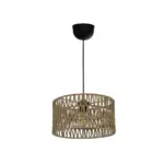 GLOBOSTAR® DARIO 204-0166 Boho Κρεμαστό Φωτιστικό Οροφής με Ντουί 1 x E27 AC 220-240V IP20 - Μπεζ - Μ30 x Π30 x Υ18cm - Image 4