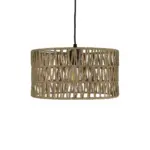 GLOBOSTAR® DARIO 204-0166 Boho Κρεμαστό Φωτιστικό Οροφής με Ντουί 1 x E27 AC 220-240V IP20 - Μπεζ - Μ30 x Π30 x Υ18cm - Image 5