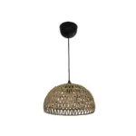 GLOBOSTAR® DARIO 204-0167 Boho Κρεμαστό Φωτιστικό Οροφής με Ντουί 1 x E27 AC 220-240V IP20 - Μπεζ - Μ30 x Π30 x Υ19cm - Image 4