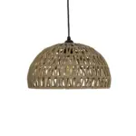 GLOBOSTAR® DARIO 204-0167 Boho Κρεμαστό Φωτιστικό Οροφής με Ντουί 1 x E27 AC 220-240V IP20 - Μπεζ - Μ30 x Π30 x Υ19cm - Image 5