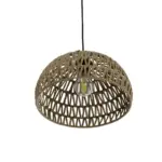GLOBOSTAR® DARIO 204-0167 Boho Κρεμαστό Φωτιστικό Οροφής με Ντουί 1 x E27 AC 220-240V IP20 - Μπεζ - Μ30 x Π30 x Υ19cm - Image 6