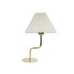 GLOBOSTAR® LIVL 204-0169 Μοντέρνο Επιτραπέζιο Φωτιστικό Πορτατίφ με Ντουί 1 x E27 AC 220-240V IP20 - Χρυσό & Μπεζ - Μ22 x Π22 x Υ34cm - Image 4