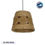 GLOBOSTAR® PANIER 204-0170 Boho Κρεμαστό Φωτιστικό Οροφής με Ντουί 1 x E27 AC 220-240V IP20 - Μπεζ - Μ32 x Π32 x Υ30cm