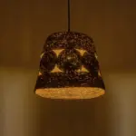 GLOBOSTAR® PANIER 204-0170 Boho Κρεμαστό Φωτιστικό Οροφής με Ντουί 1 x E27 AC 220-240V IP20 - Μπεζ - Μ32 x Π32 x Υ30cm - Image 3