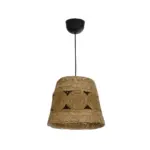 GLOBOSTAR® PANIER 204-0170 Boho Κρεμαστό Φωτιστικό Οροφής με Ντουί 1 x E27 AC 220-240V IP20 - Μπεζ - Μ32 x Π32 x Υ30cm - Image 4