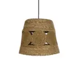 GLOBOSTAR® PANIER 204-0170 Boho Κρεμαστό Φωτιστικό Οροφής με Ντουί 1 x E27 AC 220-240V IP20 - Μπεζ - Μ32 x Π32 x Υ30cm - Image 5