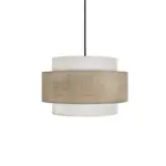 GLOBOSTAR® SOHO 204-0172 Μοντέρνο Κρεμαστό Φωτιστικό Οροφής με Ντουί 1 x E27 AC 220-240V IP20 - Καφέ & Μπεζ - Μ30 x Π30 x Υ20cm - Image 5