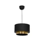 GLOBOSTAR® BASIL 204-0174 Μοντέρνο Κρεμαστό Φωτιστικό Οροφής με Ντουί 1 x E27 AC 220-240V IP20 - Μαύρο & Χρυσό - Μ30 x Π30 x Υ20cm - Image 4