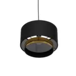GLOBOSTAR® BASIL 204-0174 Μοντέρνο Κρεμαστό Φωτιστικό Οροφής με Ντουί 1 x E27 AC 220-240V IP20 - Μαύρο & Χρυσό - Μ30 x Π30 x Υ20cm - Image 6