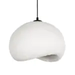GLOBOSTAR® STONE 204-0176 Μοντέρνο Κρεμαστό Φωτιστικό Οροφής με Ντουί 1 x E27 AC 220-240V IP20 - Λευκό - Μ31.5 x Π35 x Υ26cm - Image 5
