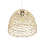 GLOBOSTAR® CESTINO 204-0178 Boho Κρεμαστό Φωτιστικό Οροφής Μονόφωτο 1 x E27 AC 220-240V IP20 Μπεζ - Μ30 x Π30 x Υ25cm - Image 5