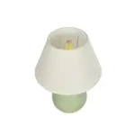 GLOBOSTAR® CESTA 204-0182 Μοντέρνο Επιτραπέζιο Φωτιστικό Πορτατίφ με Ντουί 1 x E27 AC 220-240V IP20 - Λαδί & Μπεζ - Μ22 x Π22 x Υ30cm - Image 6