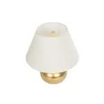 GLOBOSTAR® KORG 204-0184 Μοντέρνο Επιτραπέζιο Φωτιστικό Πορτατίφ με Ντουί 1 x E27 AC 220-240V IP20 - Χάλκινο & Μπεζ - Μ17 x Π17 x Υ23cm - Image 6