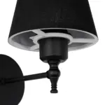 GLOBOSTAR® ELEGANTE 204-0185 Μοντέρνο Φωτιστικό Τοίχου - Απλίκα με Ντουί 1 x E27 AC 220-240V IP20 - Μαύρο - Μ14 x Π22 x Υ24cm - Image 6