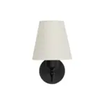 GLOBOSTAR® ELEGANTE 204-0186 Μοντέρνο Φωτιστικό Τοίχου - Απλίκα με Ντουί 1 x E27 AC 220-240V IP20 - Μαύρο & Μπεζ - Μ14 x Π22 x Υ24cm - Image 3
