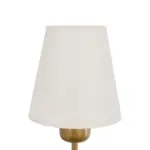 GLOBOSTAR® LING 204-0189 Μοντέρνο Φωτιστικό Τοίχου - Απλίκα με Ντουί 1 x E27 AC 220-240V IP20 - Χρυσό & Μπεζ - Μ14 x Π21 x Υ54cm - Image 5