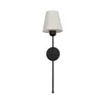 GLOBOSTAR® LING 204-0190 Μοντέρνο Φωτιστικό Τοίχου - Απλίκα με Ντουί 1 x E27 AC 220-240V IP20 - Μαύρο & Μπεζ - Μ14 x Π21 x Υ54cm - Image 3