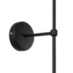 GLOBOSTAR® LING 204-0190 Μοντέρνο Φωτιστικό Τοίχου - Απλίκα με Ντουί 1 x E27 AC 220-240V IP20 - Μαύρο & Μπεζ - Μ14 x Π21 x Υ54cm - Image 6