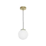 GLOBOSTAR® GLOBIDIO 204-0195 Μοντέρνο Κρεμαστό Φωτιστικό Οροφής με Ντουί 1 x E27 AC 220-240V IP20 - Χρύσο & Λευκό - Μ15 x Π15 x Υ15cm - Image 4