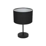 GLOBOSTAR® LARA 204-0196 Μοντέρνο Επιτραπέζιο Φωτιστικό Πορτατίφ με Ντουί 1 x E27 AC 220-240V IP20 - Μαύρο - Μ24 x Π24 x Υ36cm