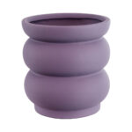 GloboStar® Artificial Garden BOGOTA 20500 Διακοσμητικό Κεραμικό Κασπώ Γλάστρα - Flower Pot Μωβ Φ14 x Υ15cm - Image 5