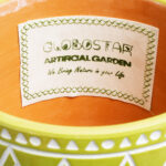 GloboStar® Artificial Garden KENYA 20507 Διακοσμητικό Κεραμικό Κασπώ Γλάστρα - Flower Pot Πράσινο με Λευκό Φ16 x Υ16cm - Image 6