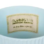 GloboStar® Artificial Garden SEMINYAK 20519 Διακοσμητική Κεραμική Γλάστρα Λευκή Π17 x M17 x Υ17 - Image 6