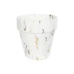 GloboStar® Artificial Garden DENPASAR 20526 Διακοσμητική Κεραμική Γλάστρα Λευκή με Χρυσό Μ20 x Π20 x Υ21 cm - Image 6