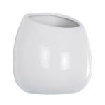 GloboStar® Artificial Garden GRENADA 20537 Διακοσμητική Κεραμική Γλάστρα Λευκή Φ12 x Υ13 - Image 2