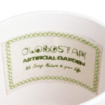 GloboStar® Artificial Garden PUERTO RICO 20542 Διακοσμητικό Κεραμικό Κασπώ Γλάστρα - Flower Pot Λευκό με Μπεζ Ξύλο Φ16 x Υ16cm - Image 6