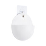 GloboStar® Artificial Garden LYON 20551 Διακοσμητικό Πλαστικό Κασπώ Γλάστρα - Flower Pot Λευκό Μ12 x Π6 x Υ13.5cm - Image 2