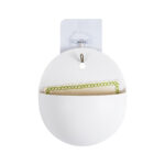 GloboStar® Artificial Garden LYON 20551 Διακοσμητικό Πλαστικό Κασπώ Γλάστρα - Flower Pot Λευκό Μ12 x Π6 x Υ13.5cm - Image 5