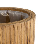 GloboStar® Artificial Garden JAMAICA 20554 Διακοσμητικό Ξύλινο Κασπώ Γλάστρα - Flower Pot Καφέ Φ22 x Υ46cm - Image 5